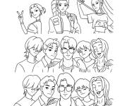 Coloriage Tous les personnages de Kpop Demon Hunters
