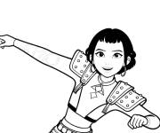 Coloriage Zoey joyeuse de Chasseurs de d&eacute;mons Kpop