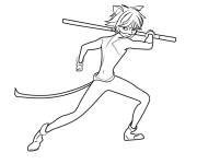 Coloriage Chat noir en mode attaque
