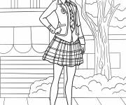 Coloriage et dessins gratuit Kagami Tsurugi en uniforme à imprimer