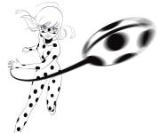 Coloriage Ladybug en mode attaque