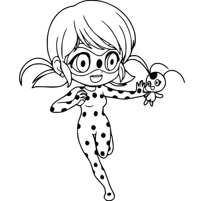 Coloriage et dessins gratuits Ladybug mignonne à imprimer