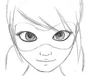 Coloriage Le visage de Ladybug