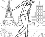 Coloriage Marinette Dupain Cheng à Paris