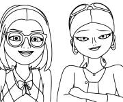 Coloriage Marinette et Chloe Bourgeois