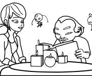Coloriage Marinette et les Kwamis