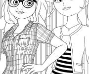 Coloriage Marinette et son amie