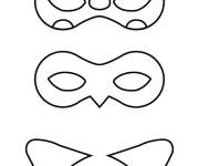 Coloriage Masques Ladybug et chat Noir
