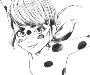 Coloriage Portrait de Chat noir