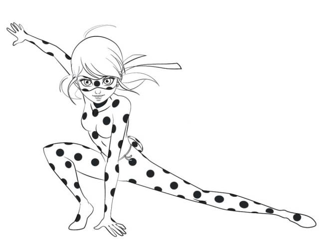 Coloriage et dessins gratuits Pose Ladybug à imprimer