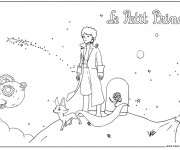 Coloriage Dessin saint exupery Le petit prince