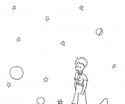 Coloriage et dessins gratuit Le petit prince dans sa planète à imprimer à imprimer