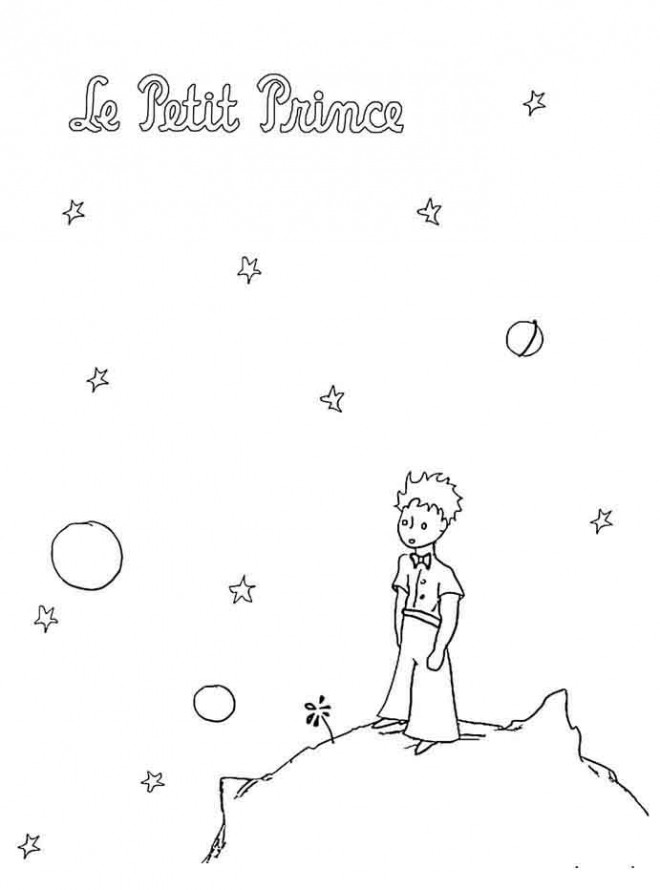 Coloriage Le petit prince dans sa planète à imprimer le petit prince dans sa planete a imprimer 1923