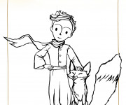 Coloriage Le petit prince et le renard