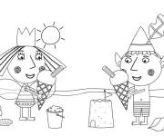 Coloriage Ben et Holly aime la glace