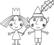 Coloriage Ben et Holly imprimable