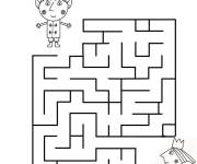 Coloriage Ben et Holly Labyrinthe dessin anim&eacute;
