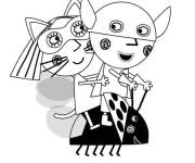Coloriage Ben, Holly et Gaston  le petit royaume de Ben et Holly