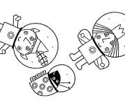 Coloriage Ben, Holly et Gaston les astronautes