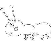 Coloriage et dessins gratuit Chenille facile du petit royaume de Ben et Holly à imprimer