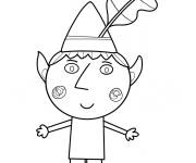 Coloriage Elf Ben ouvrant ses bras
