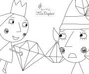 Coloriage Holly aime les bijoux petit royaume de Ben et Holly