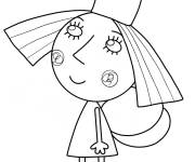Coloriage Holly princesse du petit royaume de Ben et Holly