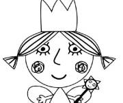 Coloriage Image de Holly et sa baguette magique pour enfants