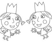 Coloriage et dessins gratuit L'amitié de Ben et Holly du Petit royaume de Ben et Holly à imprimer