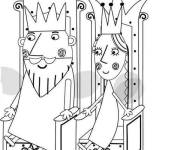 Coloriage Le roi et reine personnage le petit royaume de Ben et Holly