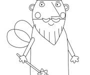 Coloriage Le sage roi le petit royaume de Ben et Holly
