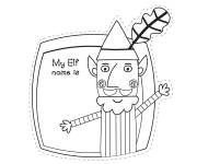 Coloriage Monsieur Elfe sur carte du petit royaume de Ben et Holly