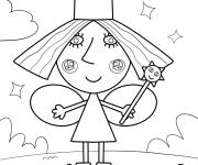 Coloriage Princesse Holly du petit royaume de Ben et Holly en couleurs