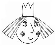 Coloriage T&ecirc;te de Holly de dessin anim&eacute;