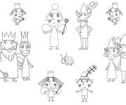 Coloriage Tous les personnages du petit royaume Ben et Holly