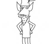 Coloriage Vieil elfe souriant du petit royaume de Ben et Holly