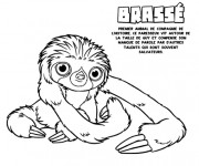 Coloriage et dessins gratuit Les croods Brassé paresseux à imprimer