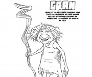 Coloriage et dessins gratuit Les croods Gran et son bâton à imprimer