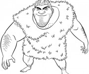 Coloriage Les croods Grug le chasseur
