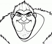 Coloriage Les croods Grug s&eacute;rieux