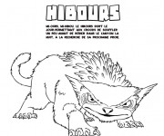 Coloriage Les croods Hibours méchant