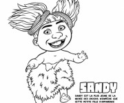 Coloriage Les croods Sandy en couleur