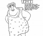 Coloriage et dessins gratuit Les croods Thunk le maladroit à imprimer