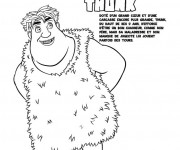 Coloriage Les croods Thunk personnage