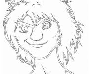 Coloriage Les croods visage à colorier