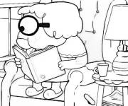 Coloriage Alice Green sur le fauteuil
