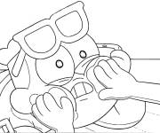 Coloriage Bill green sur la plage