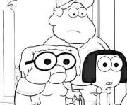 Coloriage Billy, Tilly et grand m&egrave;re Alice Green