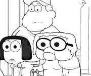 Coloriage Billy, Tilly et la grand m&egrave;re Alice