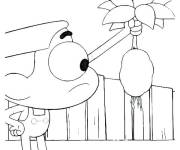 Coloriage et dessins gratuit Cricket avec une betterave à imprimer